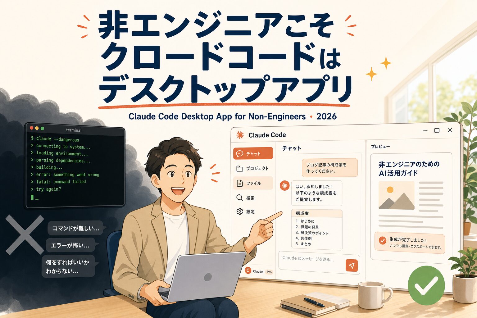 非エンジニアが「Claude Code」を使う場合は、デスクトップアプリを使いベし！