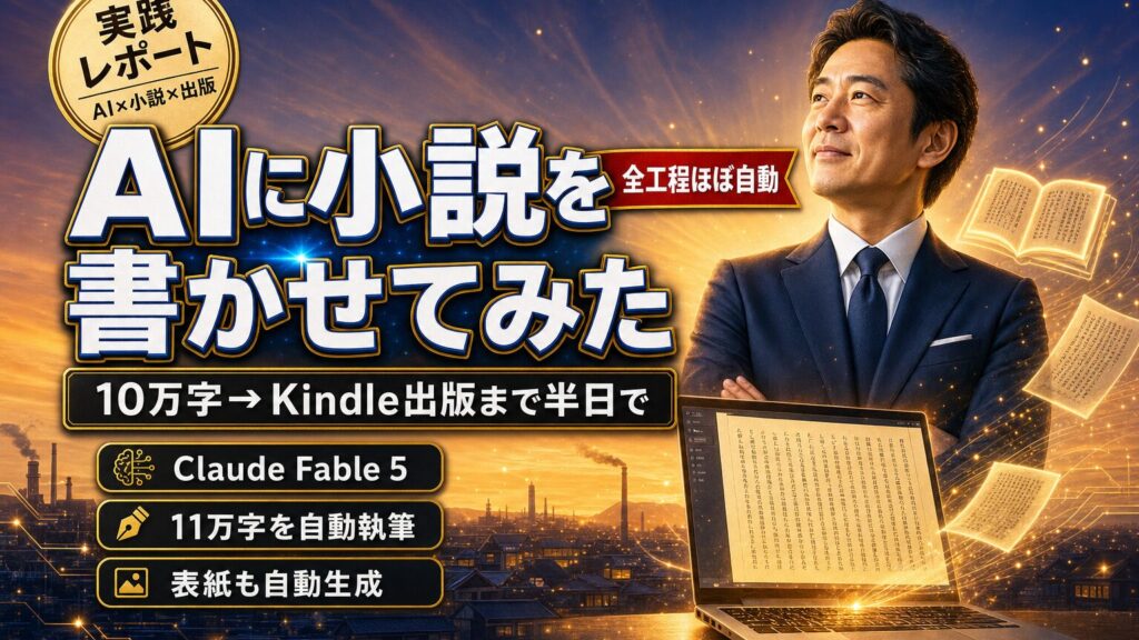 AIに10万字の小説を書かせて、Kindleで出版してみた。半日で。